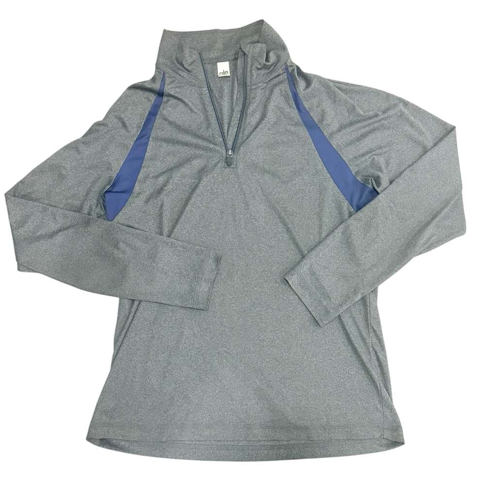 Alo Yoga Men's Lightweight 1/4 Zip Performance Pullover Grey Size Medium